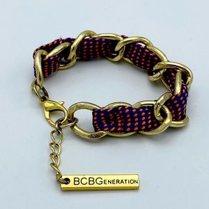 BCBGeneration Chunky Gold Tone Link Blue Orange